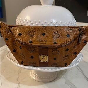 MCM Brown Monogram Bum Bag